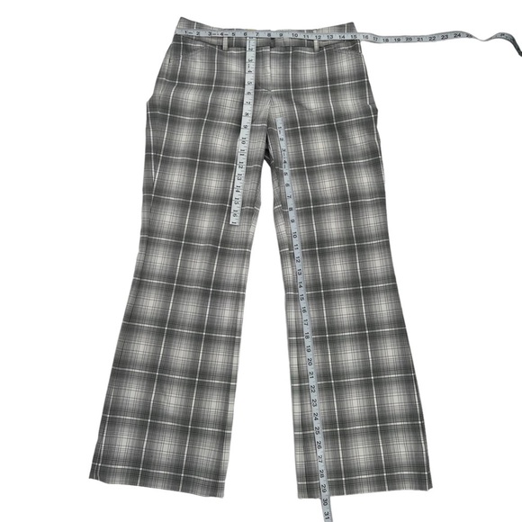 Express Design Studio White Black Plaid Boot Cut Pants Size 30 Women’s - Picture 4 of 8